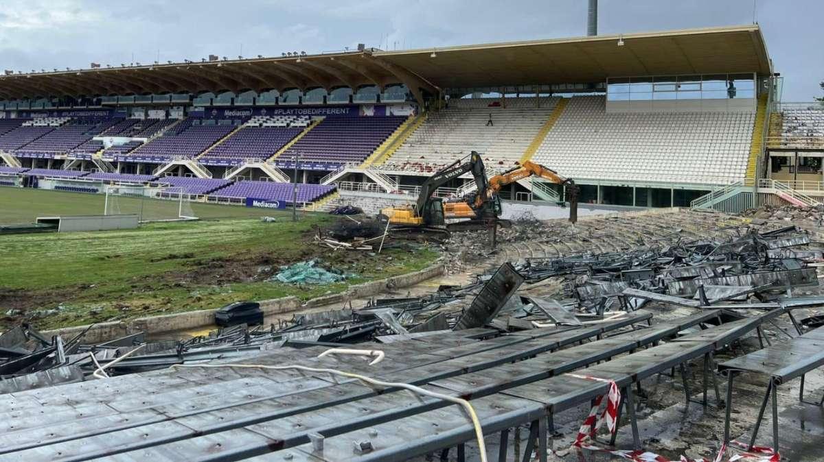 FOTO, Lavori al Franchi: addio parterre. E in tribuna...