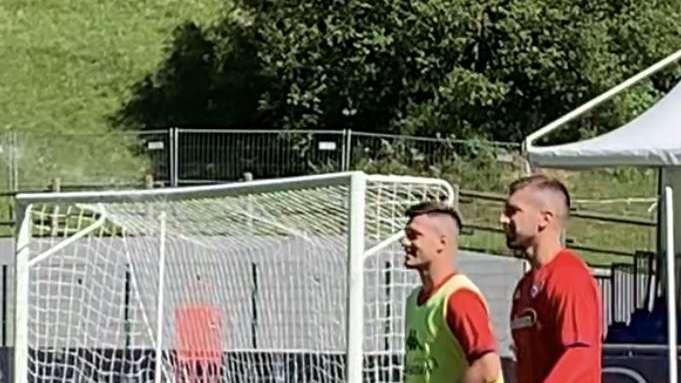FOTO FV, Jovic in campo con Nastasic. C'è Gollini