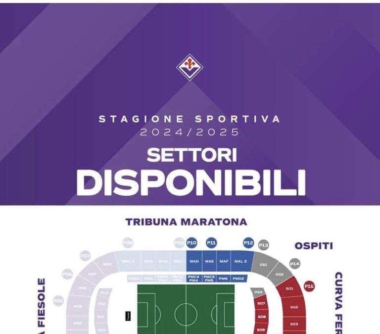 ACF, Campagna abbonamenti 24/25: ecco i settori disponibili