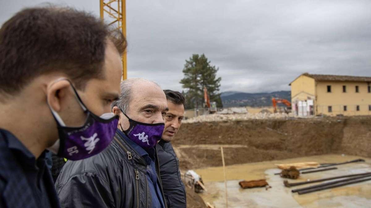 FOTO, Il sopralluogo di Commisso al Viola Park