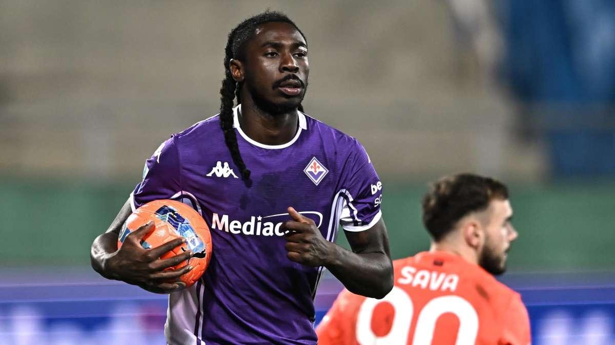 Lazio-Fiorentina 1-1, primo cambio viola: esce Piccoli, entra Kean
