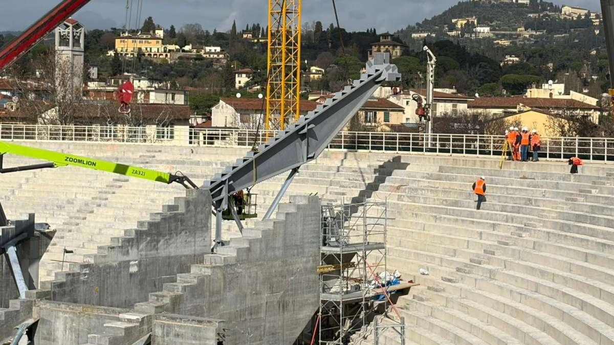 Franchi, proseguono gli interventi sulla nuova Fiesole. Ritardi sulle travi e rischio ripercussioni