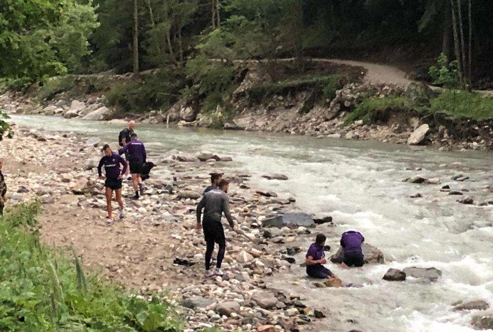 FOTO FV, Scarico post-allenamento al fiume Avisio