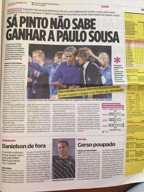 SOUSA VS SA PINTO, Il viola sempre vincente