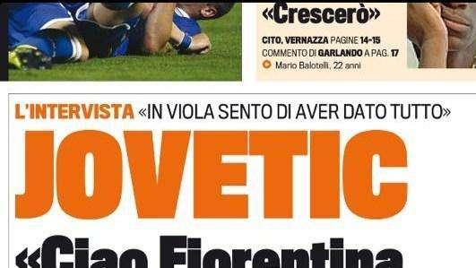 JOVETIC, Ciao Fiorentina, la Juve mi chiama