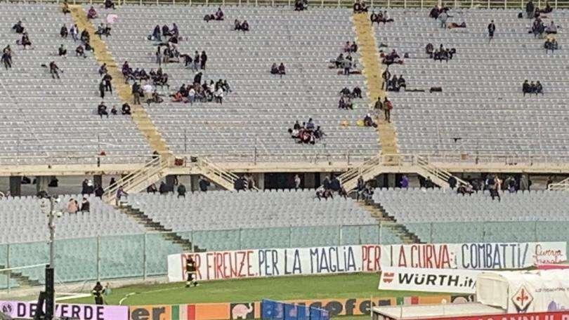 FOTO FV, Altro striscione sotto la Fiesole: "Per Firenze"