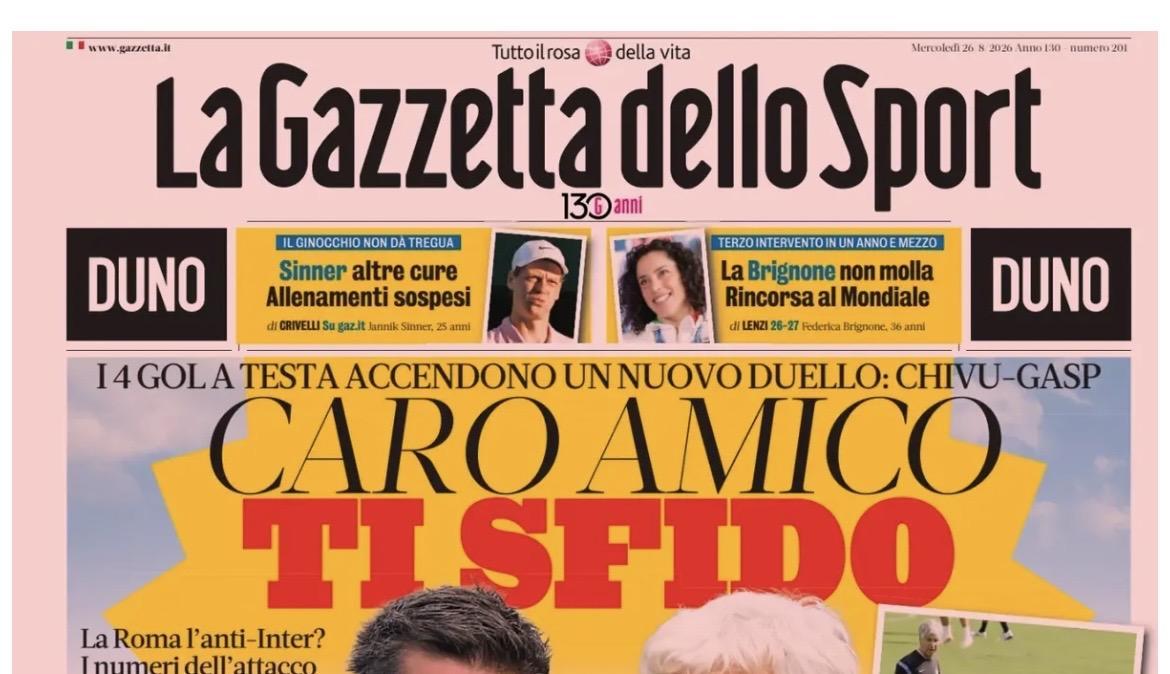Rassegna stampa, le prime pagine dei quotidiani sportivi in edicola