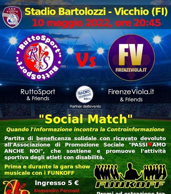 SOCIAL MATCH, Evento benefico con FV e Ruttosport