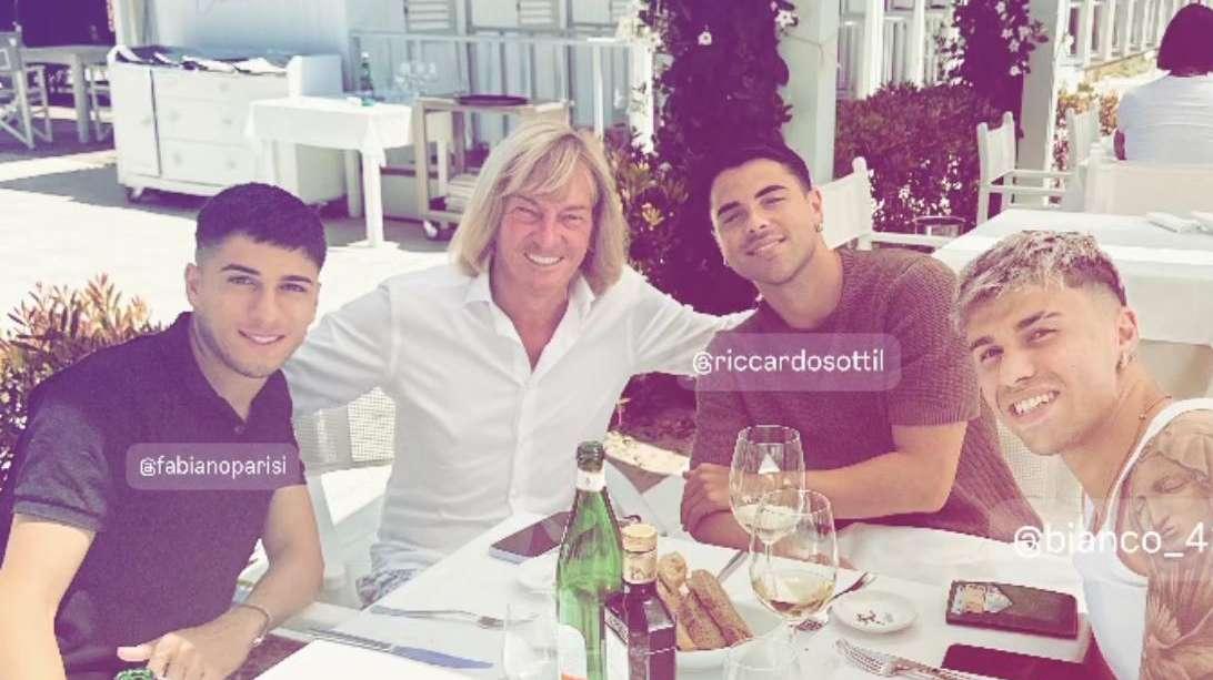 FOTO, Bianco, Parisi e Sottil si godono un giorno al mare