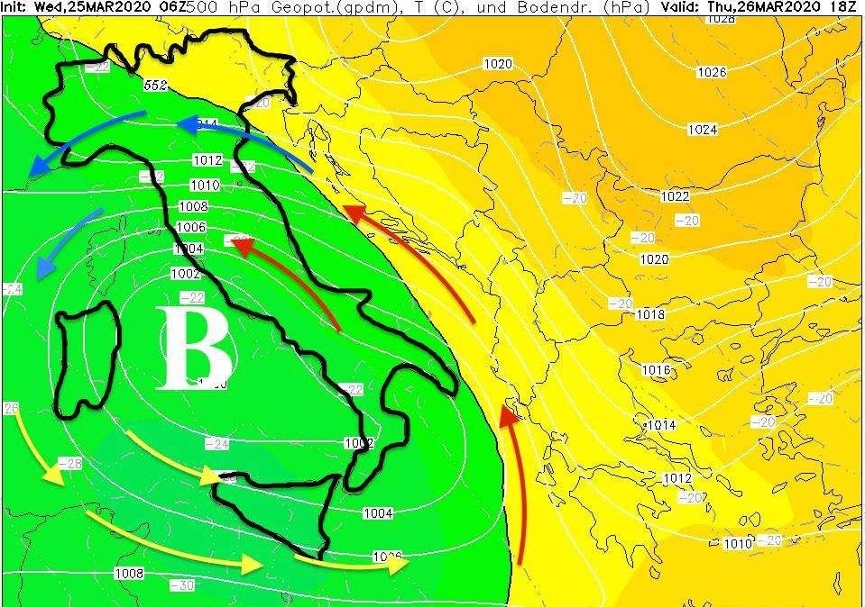 Meteo: domani la fase clou del freddo con vento e nevicate