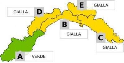 Emanata allerta meteo gialla per la giornata di domani