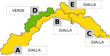 Allerta meteo sulla Liguria per domani per possibili temporali e piogge