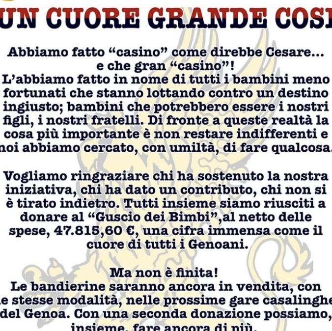 Associazione Club Genoani, prosegue la vendita delle bandierine