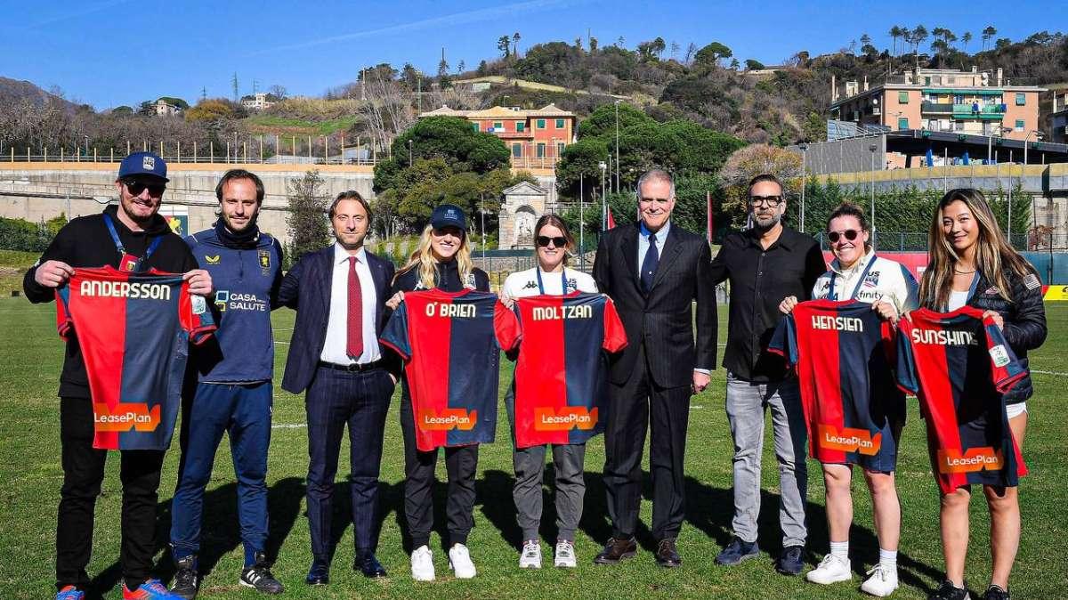 Genoa, la Nazionale femminile USA di Sci Alpino in visita al Signorini