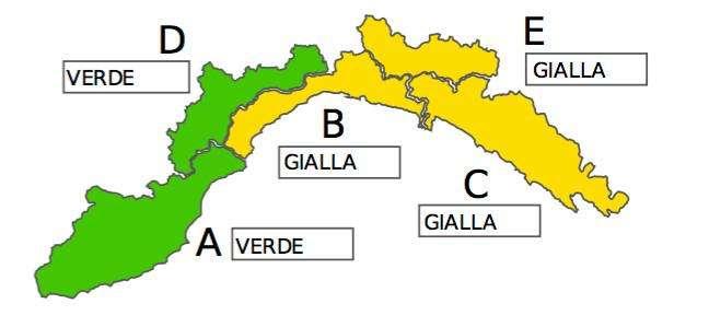 Allerta meteo gialla su parte della nostra regione per possibili piogge