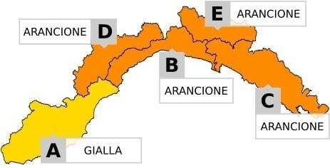 Allerta meteo dalle ore 18 di oggi, prima gialla poi arancione