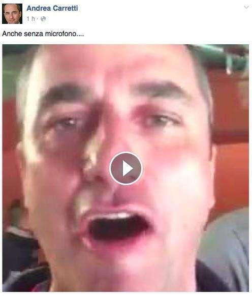 Carretti: quando sei lo speaker ufficiale rossoblù, non ti ferma nessuno