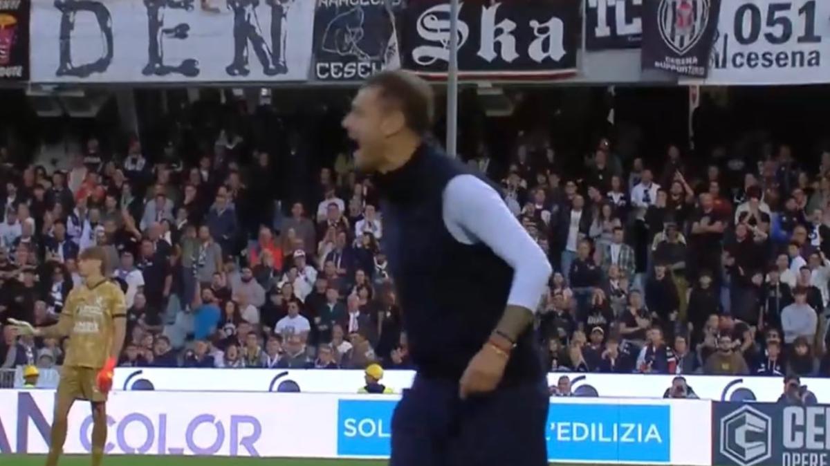 Cesena-Avellino, ammonito Diamanti ed espulso il vice Perticone: cos'è successo
