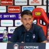 Crotone, Greco: “Orgoglioso della squadra, stiamo crescendo nella direzione giusta”