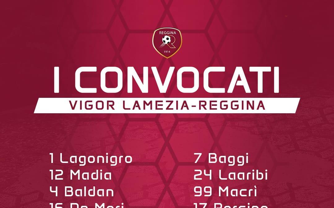 Reggina, diramati i convocati di Marchionni per la Vigor Lamezia
