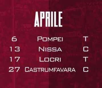 Reggina: gli impegni del mese di Aprile 
