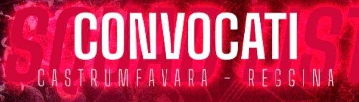 CastrumFavara - Reggina: i convocati amaranto
