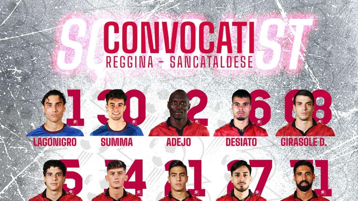 Reggina - Sancataldese: i convocati di mister Torrisi