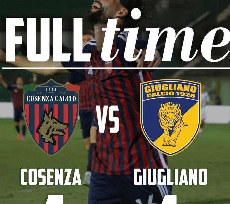 Cosenza show: 4-1 contro il Giugliano nel turno infrasettimanale 