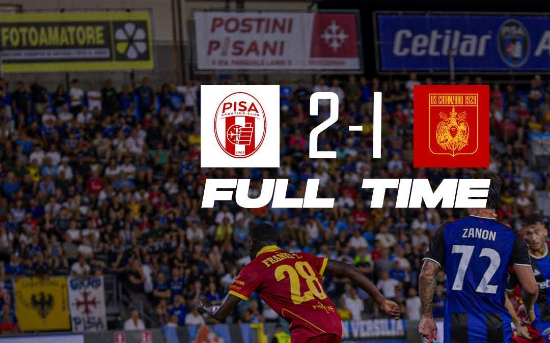 Catanzaro, non basta Iemmello: il Pisa rimonta e vince 2-1