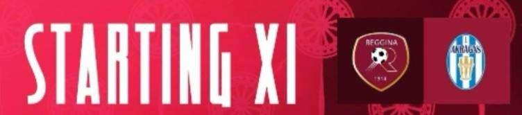 Reggina - Akragas, la formazione ufficiale della squadra amaranto 