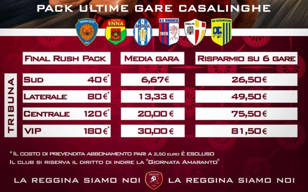 Reggina: mini-abbonamento per le ultime sei gare al “Granillo”
