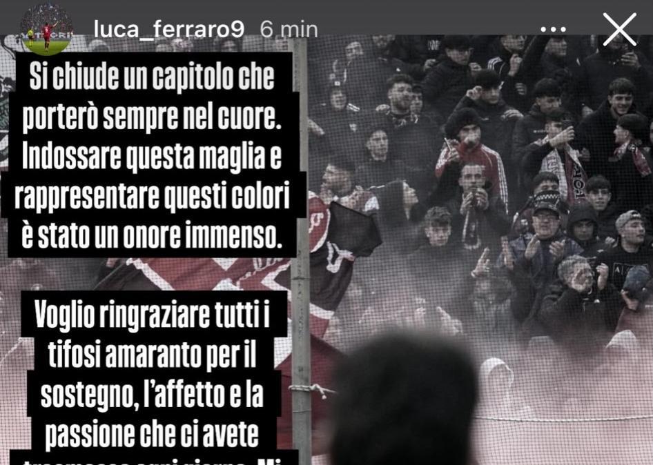 Reggina, Ferraro saluta: “Grazie Reggio, resterà un’esperienza indimenticabile”