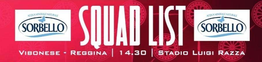 Reggina, i convocati per il big match contro la Vibonese