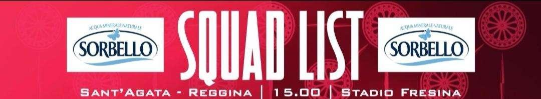 Reggina, i convocati per il match contro il Città di Sant'Agata 