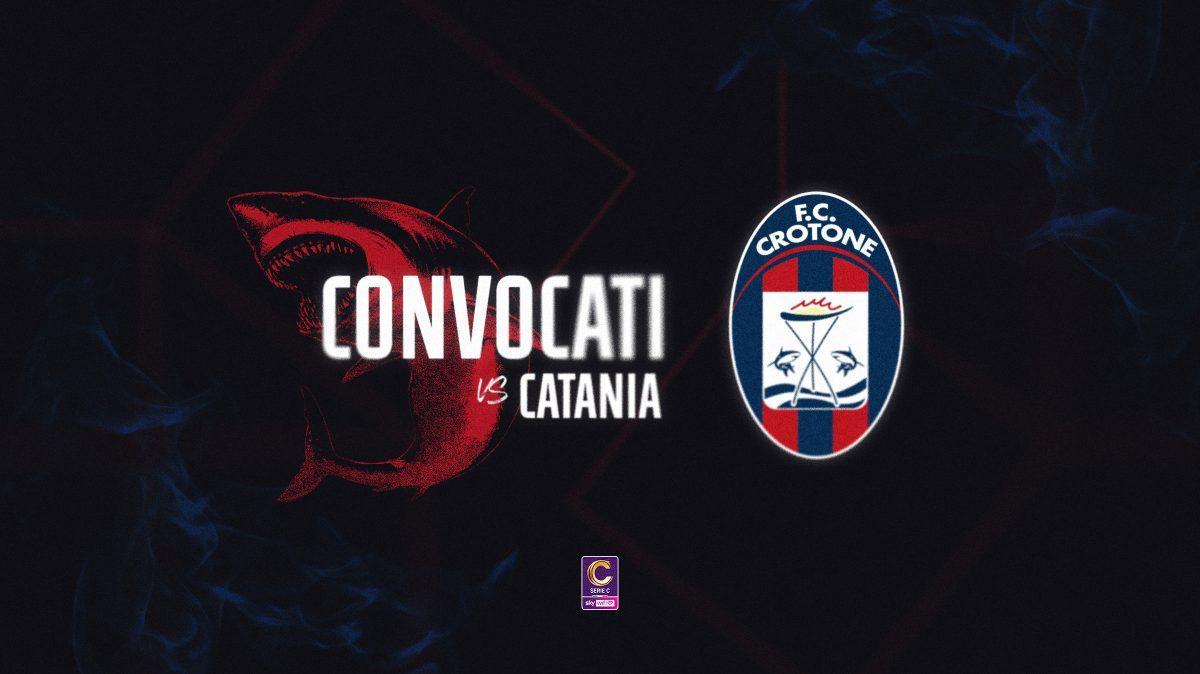 Catania-Crotone, i convocati di mister Greco