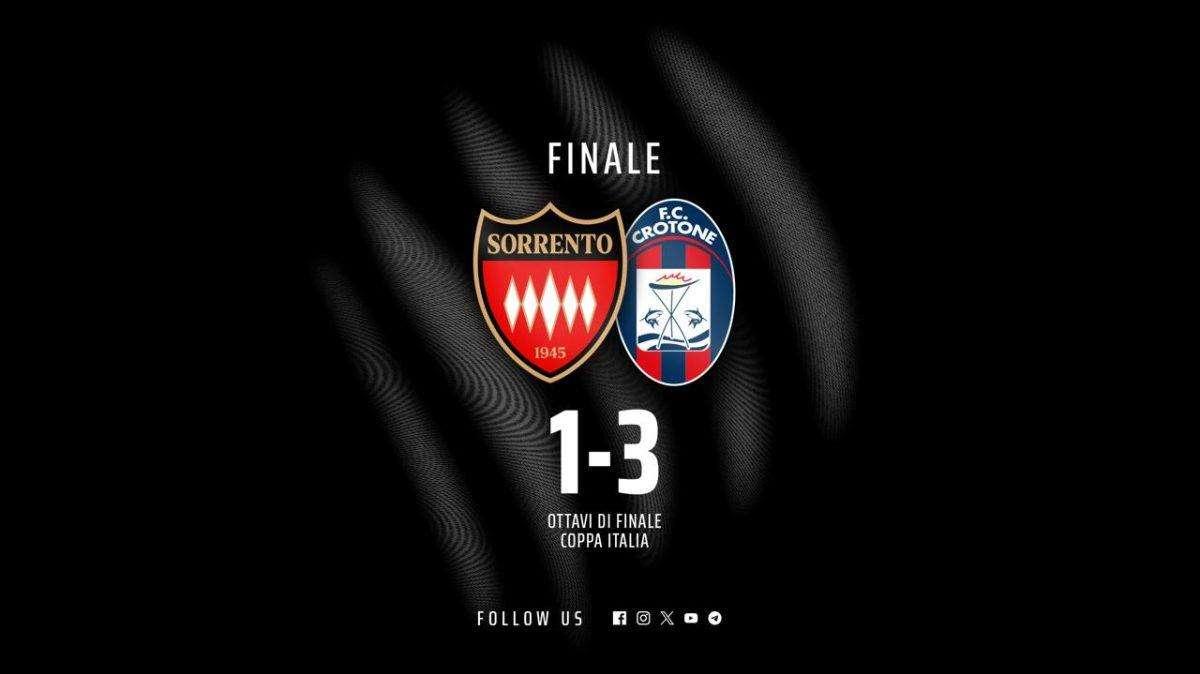 Crotone in rimonta: Sorrento ko. Rossoblù ai Quarti di Coppa Italia Serie C