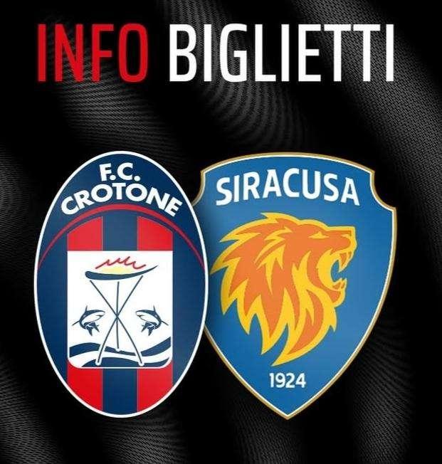 Crotone - Siracusa: info biglietti 