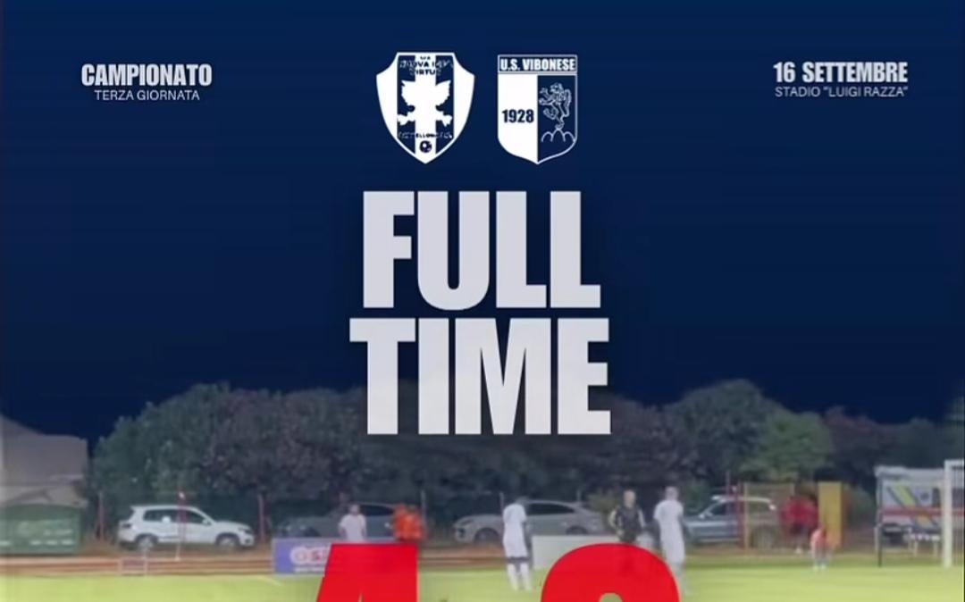 Vibonese, clamorosa beffa: avanti 1-3, l’Igea Virtus rimonta e vince 4-3