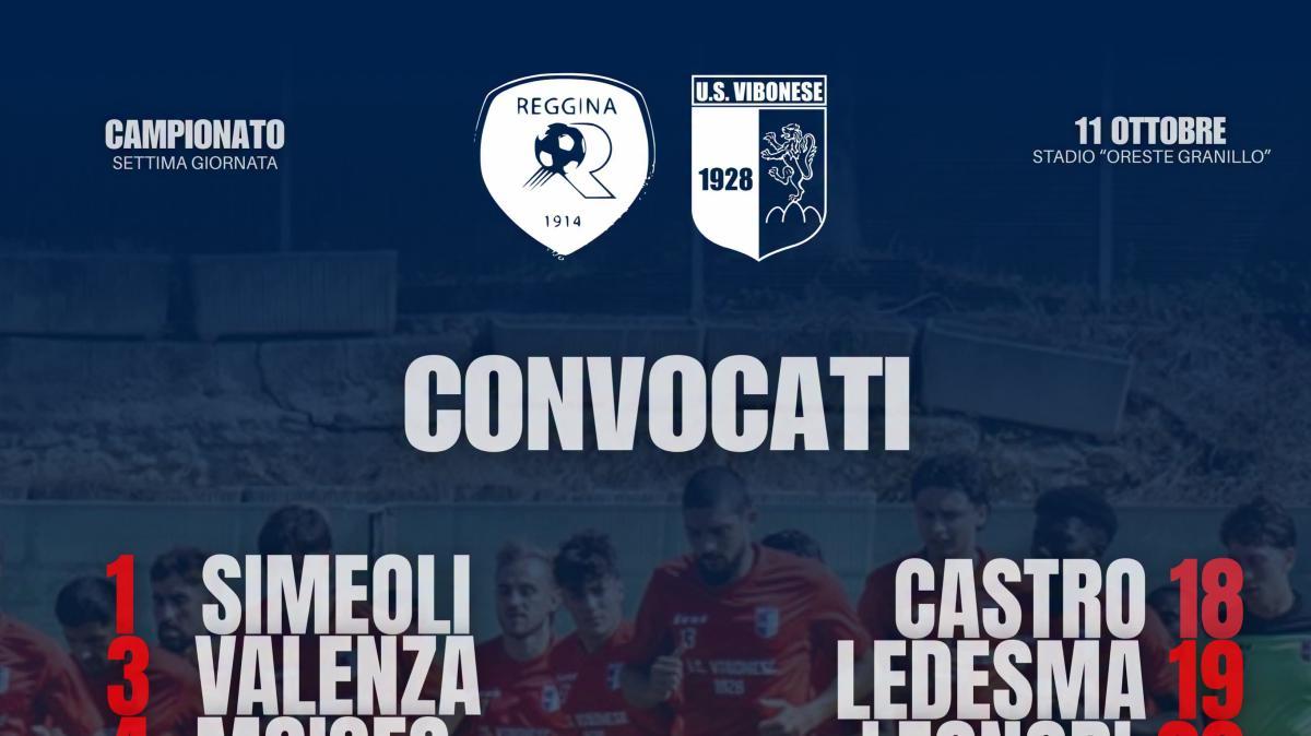 Vibonese, Marra convoca 23 giocatori per la Reggina: la lista completa dei rossoblù