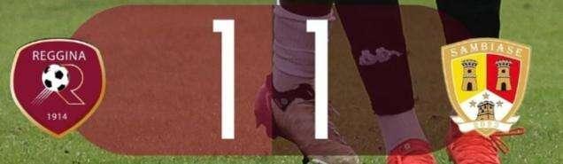Pareggio interno per la Reggina contro il Sambiase: 1-1 tra goal e parate decisive