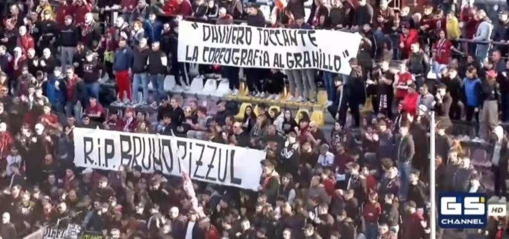 Omaggio dei tifosi reggini a Bruno Pizzul: un tributo che emoziona