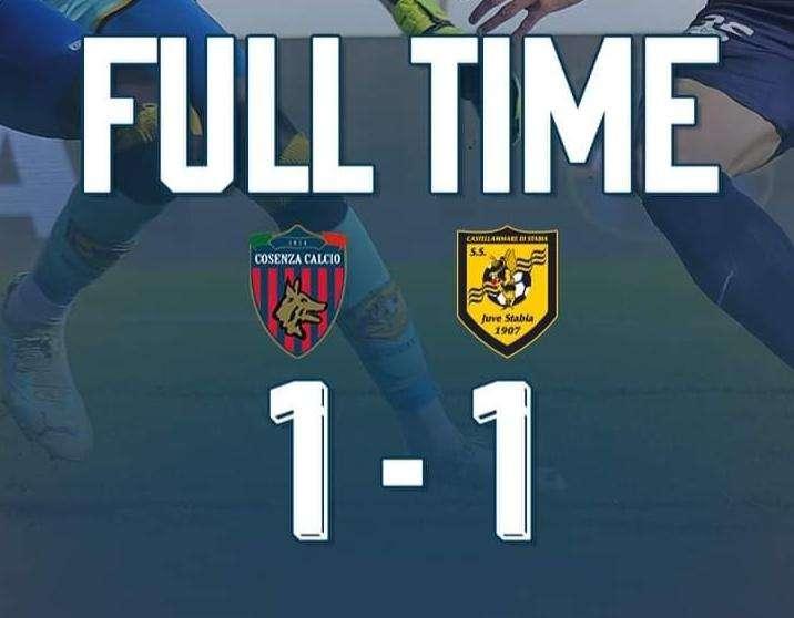 Cosenza, secondo pareggio consecutivo: 1-1 con la Juve Stabia