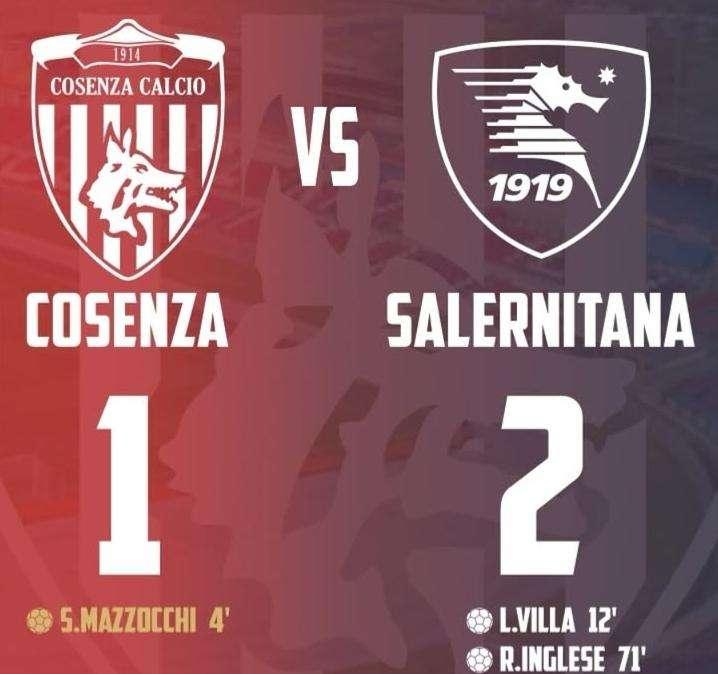 Cosenza avanti con Mazzocchi, ma la Salernitana rimonta: finisce 1-2