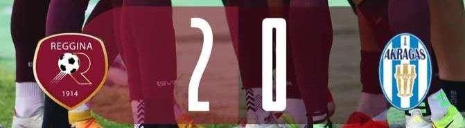 La Reggina vince 2-0 contro l'Akragas: Barranco ed Urso decidono il match
