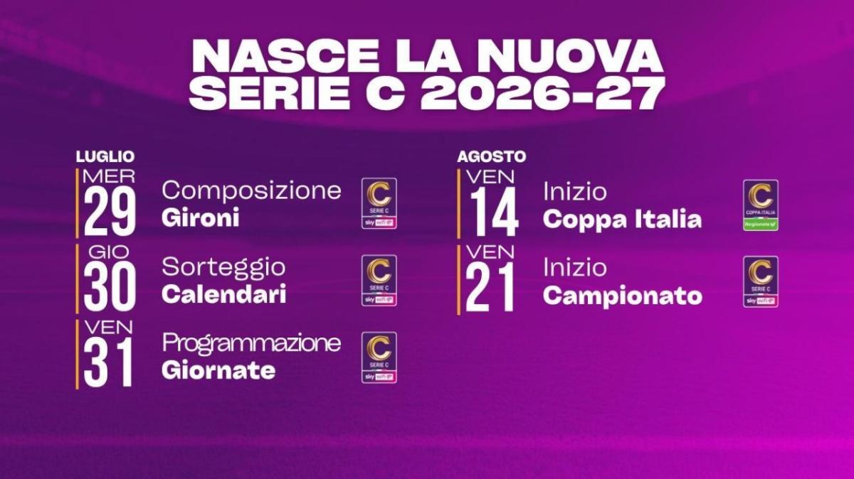 Nasce la Serie C 26-27: le date dei gironi e dei calendari