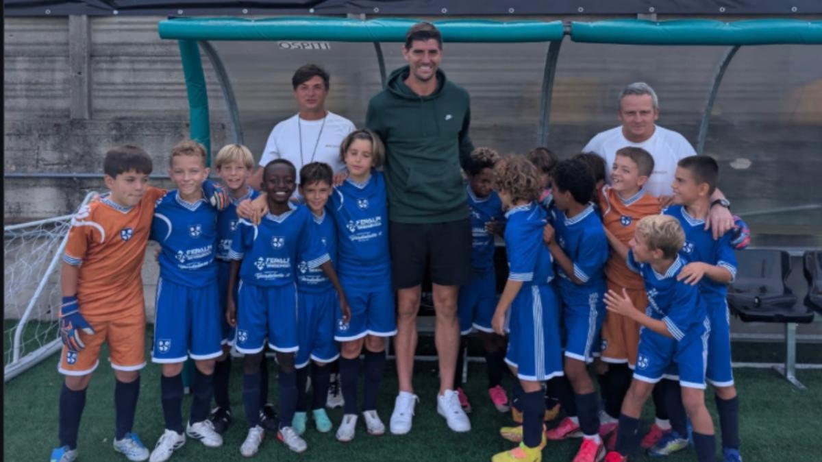 Union Brescia, incontro speciale al Golden Trophy: i giovani calciatori conoscono Courtois