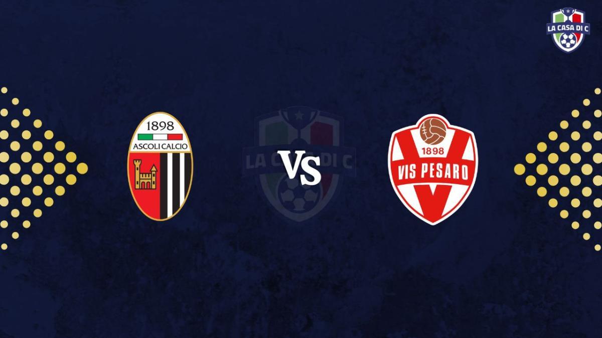 Ascoli-Vis Pesaro 2-1: il tabellino