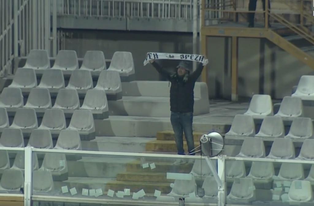 Da Bergamo a Pescara per seguire (da solo) lo Spezia: "Surreale ed emozionante, Bastoni mi ha regalato la sua maglia"