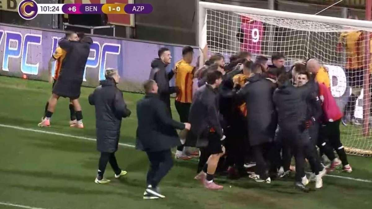 Il rigore parato da Marcone, quasi 20' di recupero e la rete di Pierozzi negli ultimi istanti: Benevento-Picerno è stata una gara al cardiopalma
