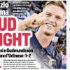 "Gud night: Lazio prima": il titolo d'apertura de Il Corriere dello Sport